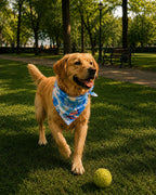 Pink & Blue Fluid Art Reversible Tie Knot Bandana