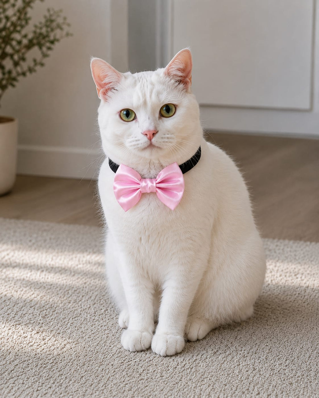 BABY PINK  Satin Bow for  Dogs and Cats