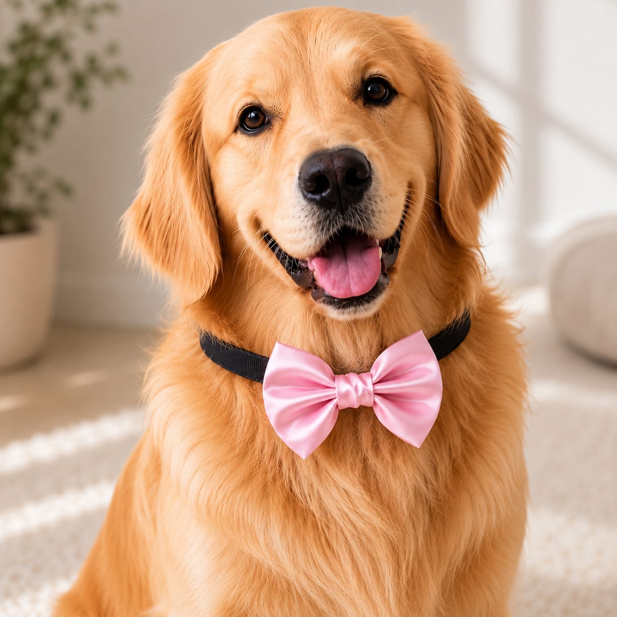 BABY PINK  Satin Bow for  Dogs and Cats