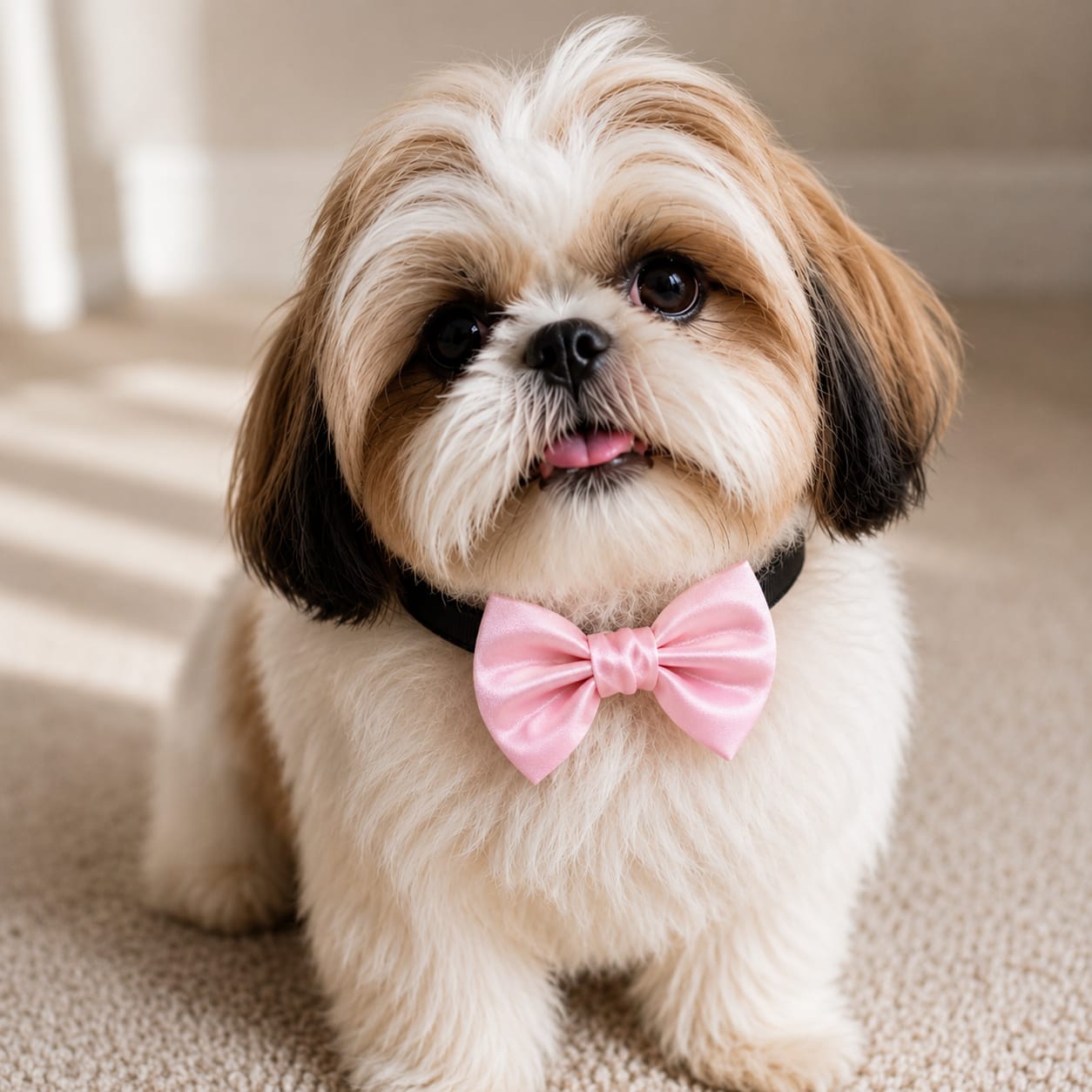 BABY PINK  Satin Bow for  Dogs and Cats