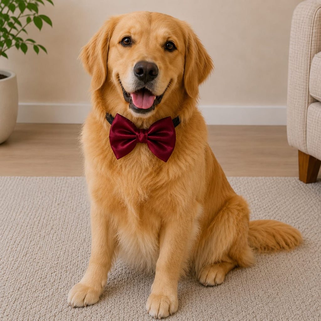CHERRY RED  Satin Bow for  Dogs and Cats