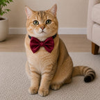 CHERRY RED  Satin Bow for  Dogs and Cats
