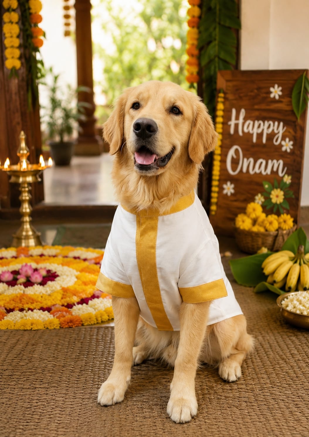 Onam Dog Kurta