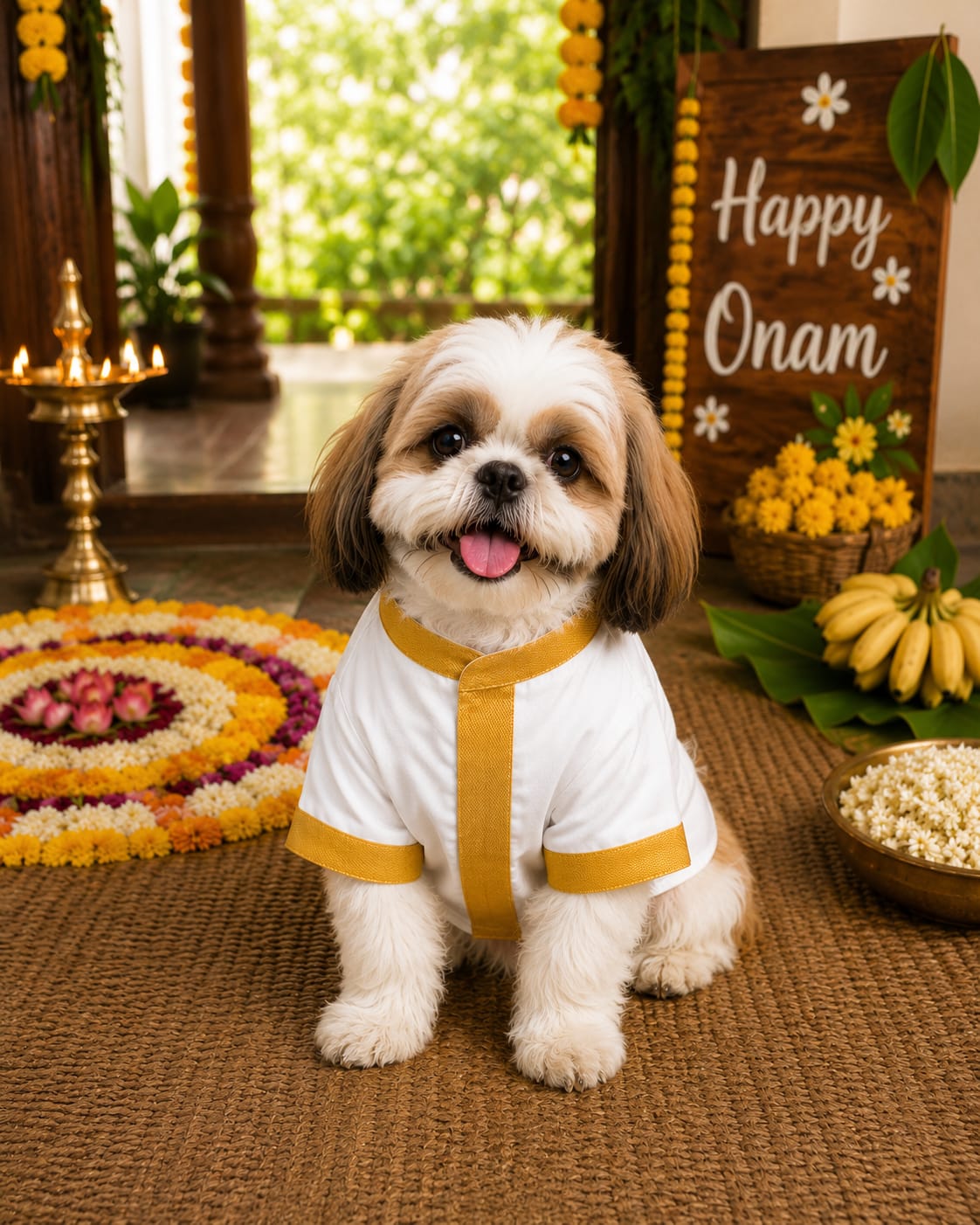 Onam Dog Kurta