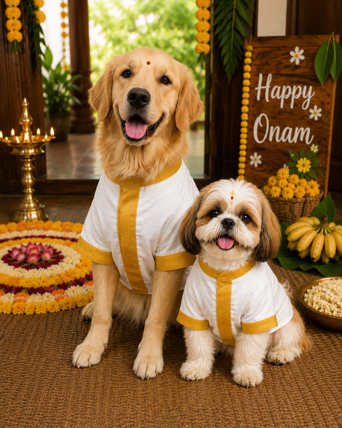 Onam Dog Kurta