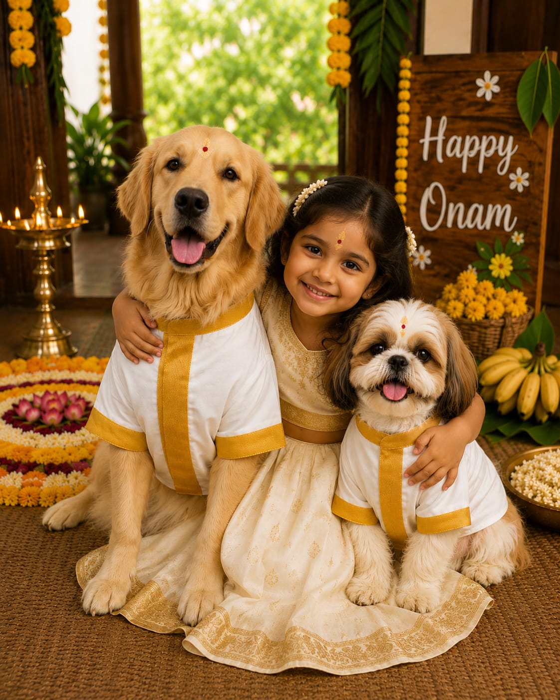 Onam Dog Kurta