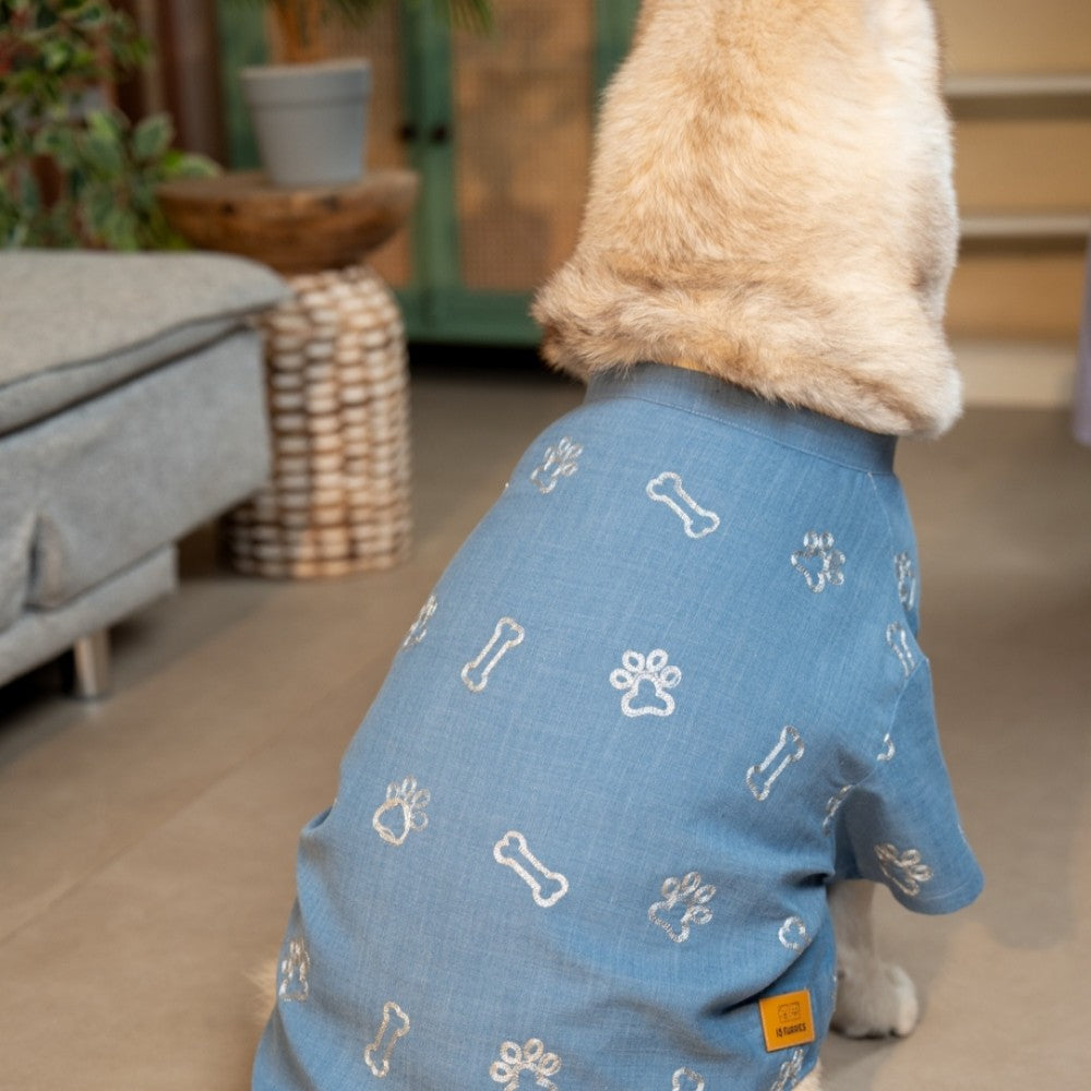 DESI DENIM DOG KURTA- BLUE