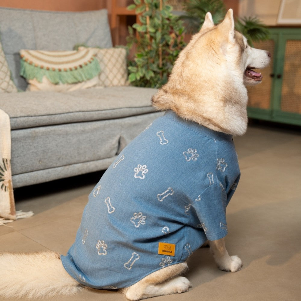 DESI DENIM DOG KURTA- BLUE