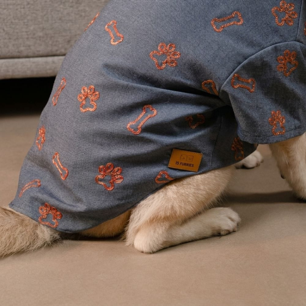 DESI DENIM DOG KURTA- INDIGO
