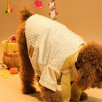 FURWALI FESTIVE DOG KURTA WITH DUPATTA- IVORY WHITE