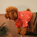 BONE EMBROIDERY DOG KURTA- CHERRY RED