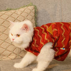 Jashn Crimson Red Cat Sherwani