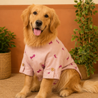 BONE EMBROIDERY DOG KURTA- LAVENDER