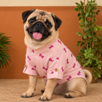 BONE EMBROIDERY DOG KURTA- LAVENDER