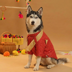 FURWALI FESTIVE DOG KURTA WITH DUPATTA- ROYAL RED