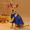 FURWALI FESTIVE DOG KURTA WITH DUPATTA- ROYAL BLUE